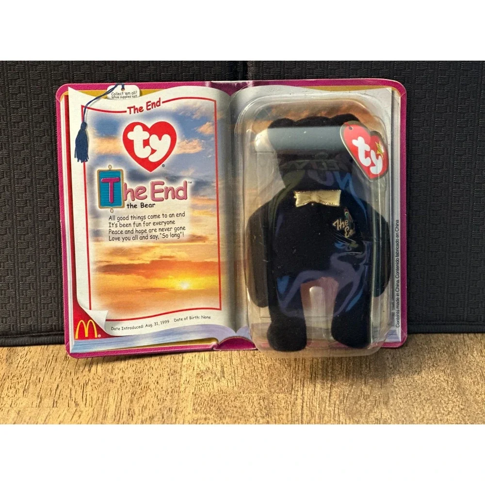 The End the Bear McDonalds TY The End Teenie Beanie Baby 1999 Rare Retired NIB‎